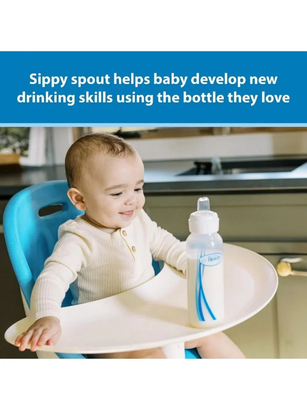 Anti-Colic Bottle & Sippy Cup Gift Set | Soft Silicone Spout & Handles, Travel